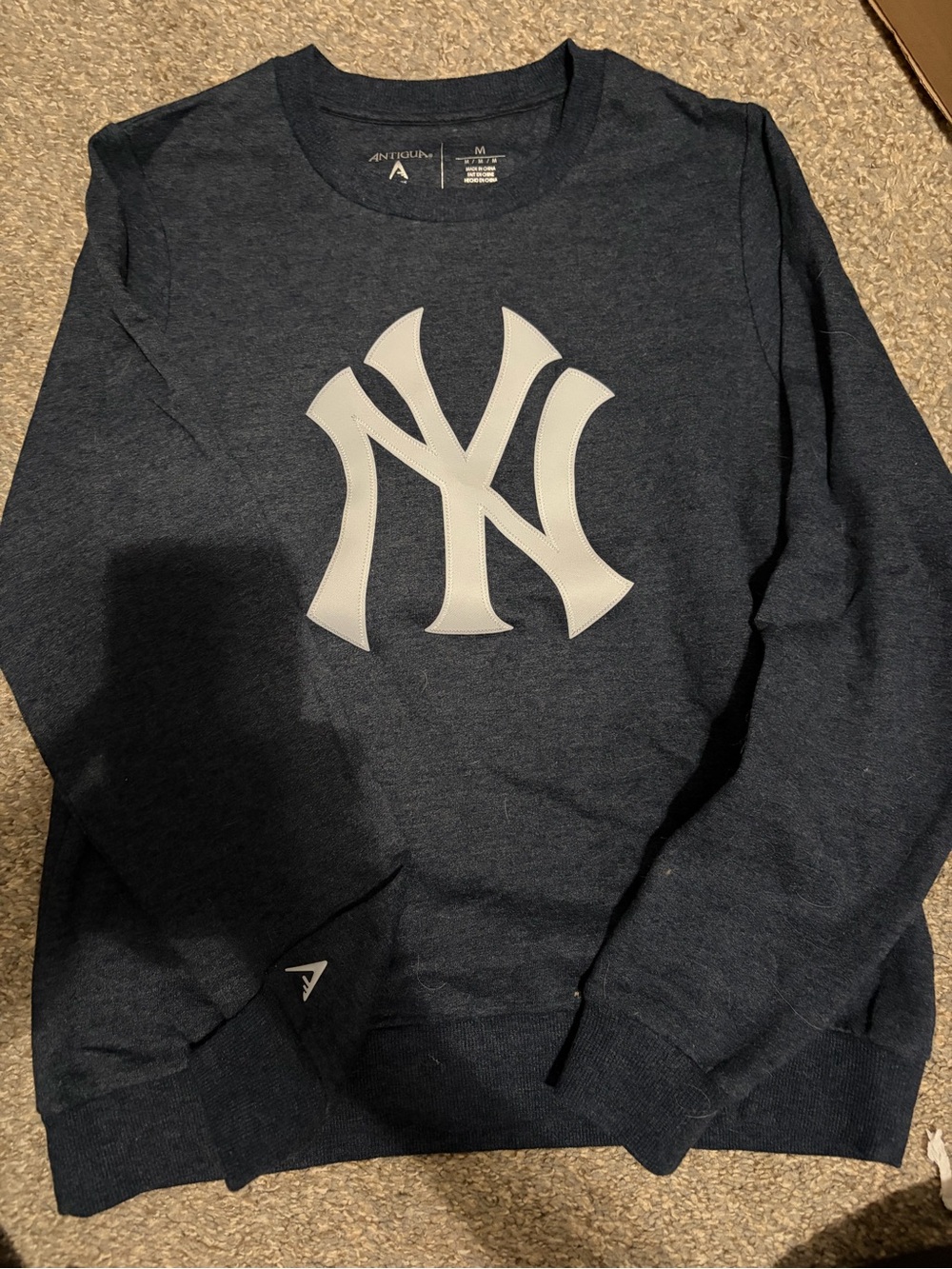 Antigua Navy Crewneck with White Yankees Logo